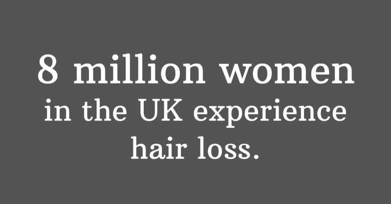 HairSolved's tweet photo. Female hair loss is not an uncommon condition and it isn't a joke. 8 million women in the UK experience hair loss.

#alopecia #trichotillomania
#femalepatternbaldness #chemohairloss
#menopause #telogeneffluvium #geneticthinning