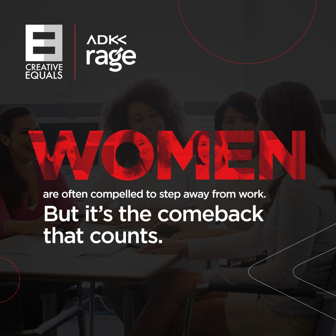 RageComm's tweet image. Creativity has no age or gender preference. Unfortunately, society and workspaces still do. So it gives us immense pride to collaborate with @CreativeEquals on their Creative Comeback in India. 

 #CreativeComebackIndia2022
#BreaktheBias #ADKRage #RageCommunications