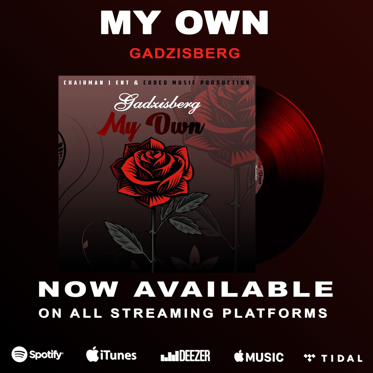GadzisbergOnly's tweet photo. The official wedding song is out now Follow the link to check MY OWN by @GadzisbergOnly 
1. Boomplay - https://t.co/rWnJsb6Mci
2. Apple Music - https://t.co/kEOUkL8erG
3. Spotify - https://t.co/Q3rwfLPGN6
4. Audiomack - https://t.co/BEH5IAKIIc
5. YouTube - https://t.co/9ZqbNUmlyC https://t.co/RK6bVuQmqC