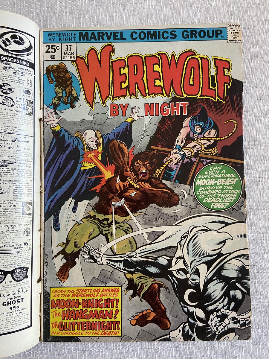 BigDogsStudio's tweet photo. Who likes DOUBLE COVERS?! Werewolf by Night # 37 **DOUBLE COVER!!** 3rd Moon Knight; Low Grade Complete

https://t.co/CeLP13gslL

#MoonKnight #comicforsale #doublecover #comicbooks #eBay https://t.co/DIV51vOtYu