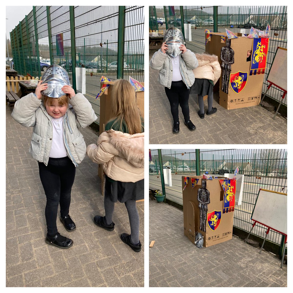 michell41904044's tweet photo. Making the most of outdoor learning week - building castles and making crowns!  Learning and having fun! #outdoorlearningweek #curriculumforwales https://t.co/S01sFefj5g