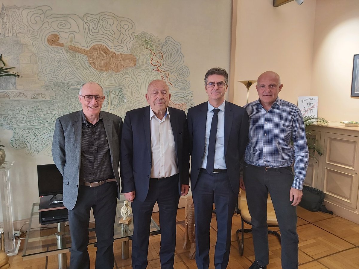 Rencontre ce matin avec le nouveau Maire de <a href="/villedementon/">Ville de Menton</a> et Président de la CARF, <a href="/yvesjuhel/">Yves Juhel</a> pour échanger sur les conséquences de la guerre en Ukraine pour le #BTP06 et les marchés des entreprises, les travaux dans la Roya, les investissements sur le territoire, le logement,..