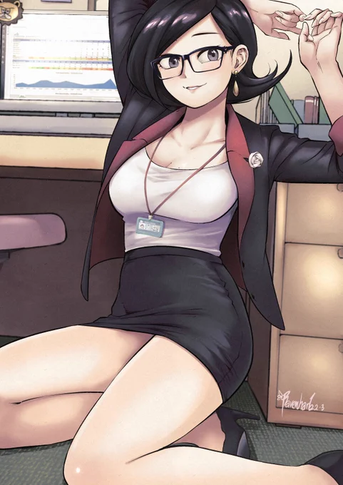 Officelady Miss Endo. Been inactive due to EldenRing keeping me hostage for the entire month and my productivity has been tarnished. 