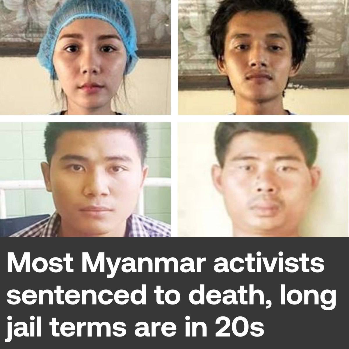 Majority of 175activists sentenced to death or long term imprisonment by Junta,youths bet:23 &amp; 27 yrs. Among 175, 103 were sentenced to death &amp; 72 were given life imprisonment or long prison terms. #2022Mar29Coup #WhatsHappeningInMyanmar #WarCrimesOfJunta