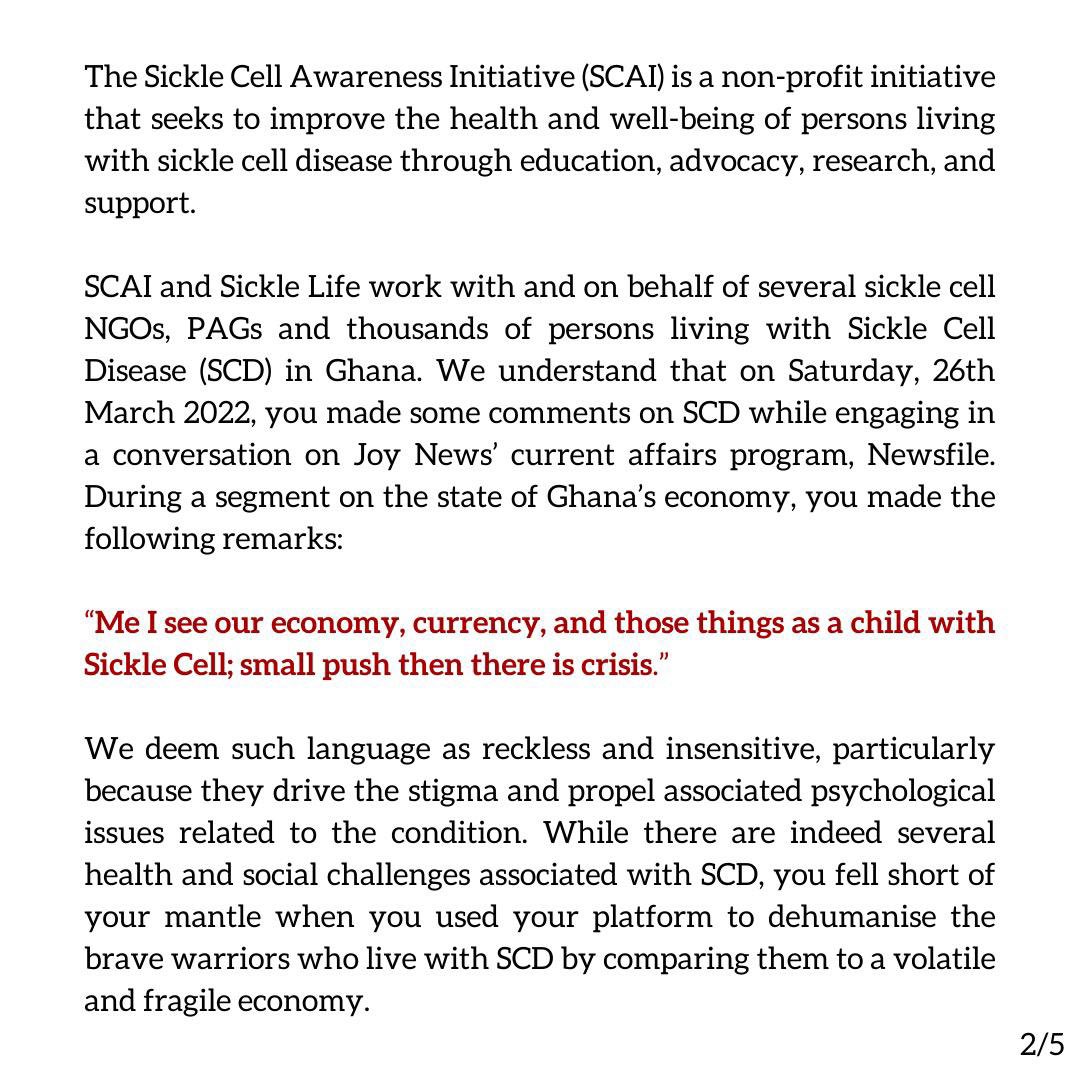 Sickle_Life's tweet photo. @MStephenamoah. 

Part 2

#EndSickleCellStigma
#SickleCellDisease
#SickleLife
#SCAI https://t.co/yLZVxjKvWE