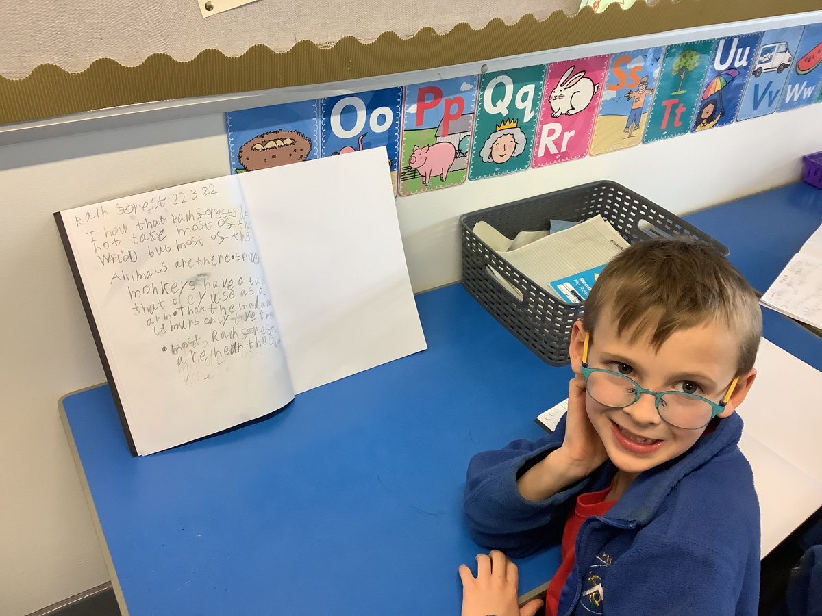 Last week we were recording what we have learnt about rainforests, ask us what we have found out out.