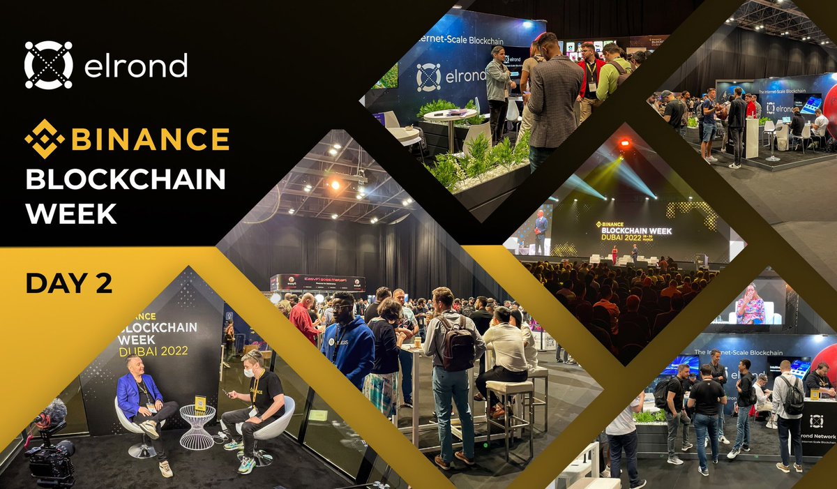 MultiversX's tweet photo. Day 2. 

#BinanceBlockchainWeek https://t.co/y6FUk88GYz