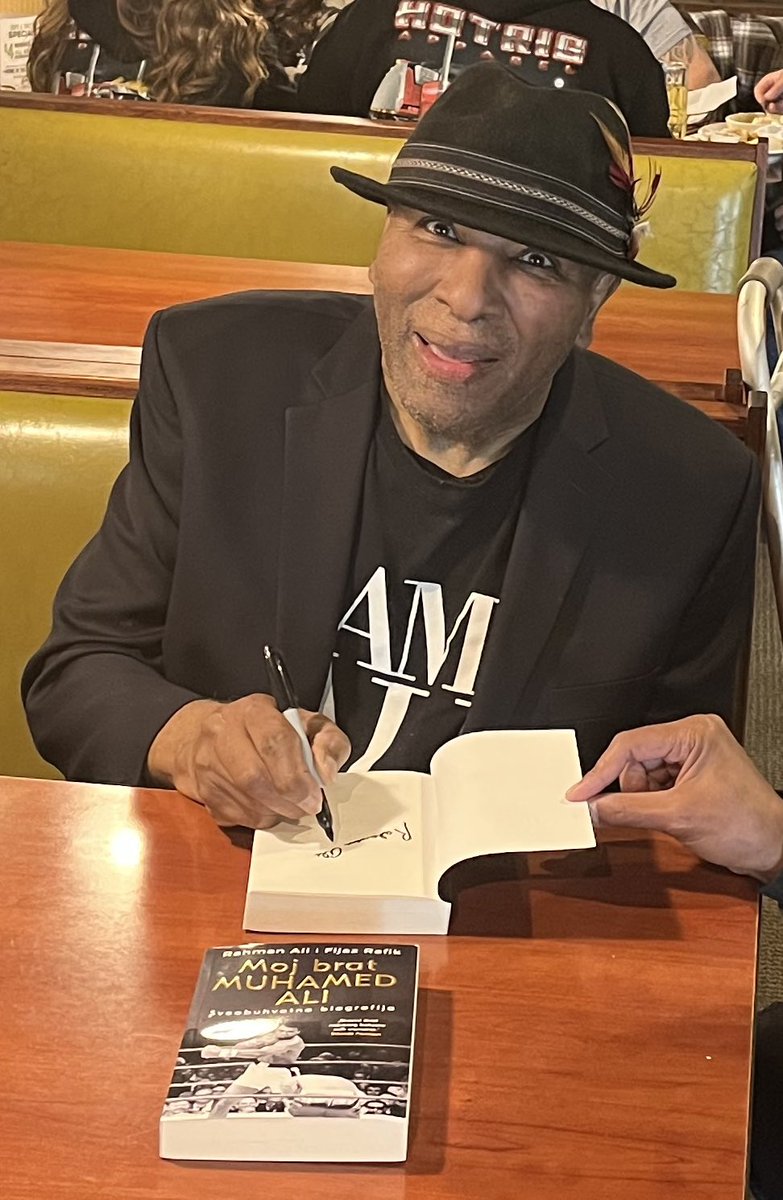 Check out Mr. <a href="/TheRahamanAli2/">The Rahaman Ali</a> signing his latest edition of #MyBrotherMuhammadAli which is the #Serbian edition - #MojBratMuhamedAli published by <a href="/IPLaguna/">Laguna</a> #boxing <a href="/MuhammadAli/">Muhammad Ali</a> #MuhammadAli <a href="/AliCenter/">Muhammad Ali Center</a>