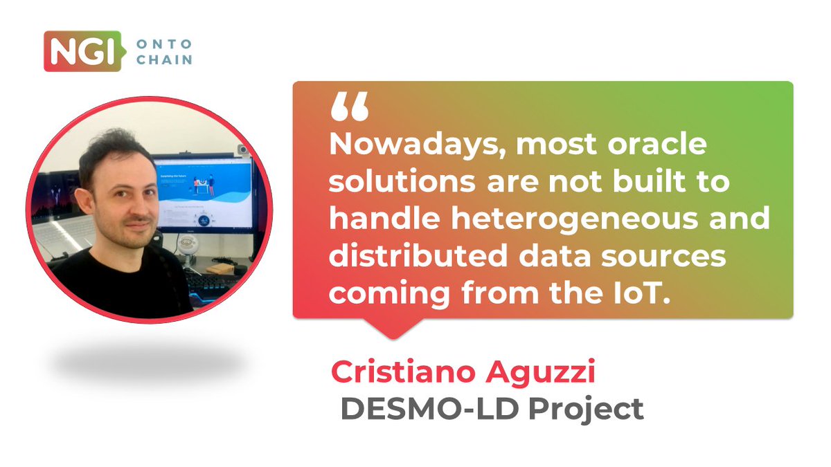 ONTOCHAIN's tweet photo. How can we believe the trustiness of data that cannot be verified by different #data sources at the same time? 🤔
Meet DESMO-LD team and their distributed solution for consuming #IoT external data, enriched with Web of Things #semantics and data model.
👉https://t.co/DAoB7cM3SH https://t.co/f6iFr9XHSf