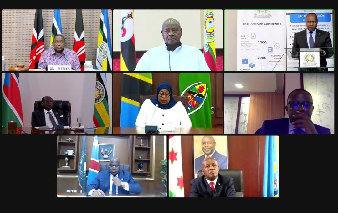jumuiya's tweet photo. “The EAC now spans from the Indian Ocean to the Atlantic Ocean making the region competitive and easy to access the larger African Continental Free Trade Area @AfCFTA ” EAC Secretary General- @pmathuki 

#WelcomeDRC. https://t.co/idDvYquKIa