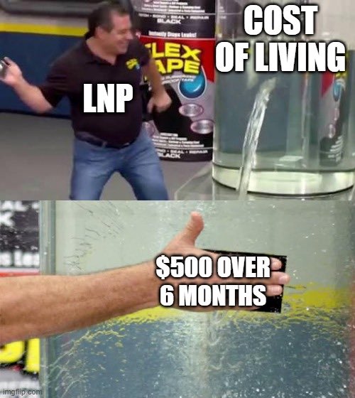 Peter_Cossar's tweet photo. A first thought about the budget. These billions of dollars sprayed around on the eve of an election won’t go near topping-up the $3,600 typical Australian families are already out of pocket because of skyrocketing costs. #auspol #AusPol2022 #Budget22 #turnryanred https://t.co/7V9v5DAGS9