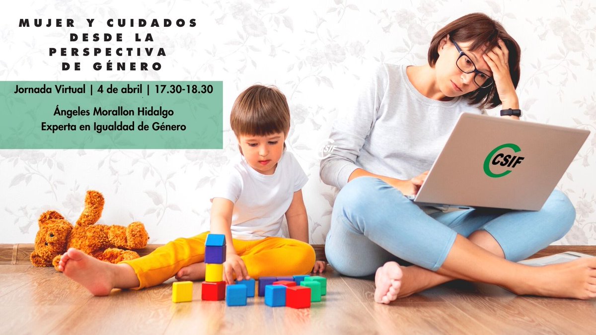 El próximo lunes celebramos la jornada virtual 𝐌𝐮𝐣𝐞𝐫 𝐲 𝐜𝐮𝐢𝐝𝐚𝐝𝐨𝐬 𝐝𝐞𝐬𝐝𝐞 𝐥𝐚 𝐩𝐞𝐫𝐬𝐩𝐞𝐜𝐭𝐢𝐯𝐚 𝐝𝐞 𝐠𝐞́𝐧𝐞𝐫𝐨

Una actividad gratuita en la que puedes inscribirte hasta este viernes 👇
csif.es/contenido/cast…