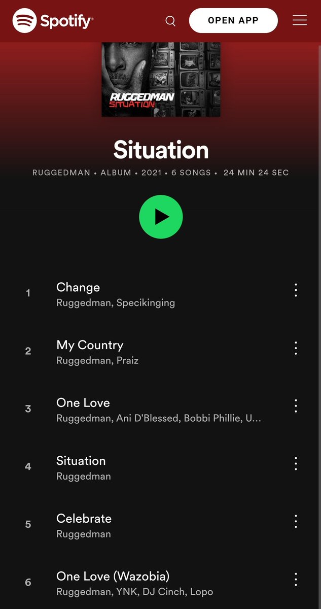 RuggedyBaba's tweet photo. Whats good twitfam?
Get Ruggedmans #SituationEP from @Spotify CLICK https://t.co/NlnD3iWKIu

#Ruggedman #GoodMorningTwitterWorld Morninggg #tuesdayvibe #np #WillAndChris https://t.co/k07kXodFXE