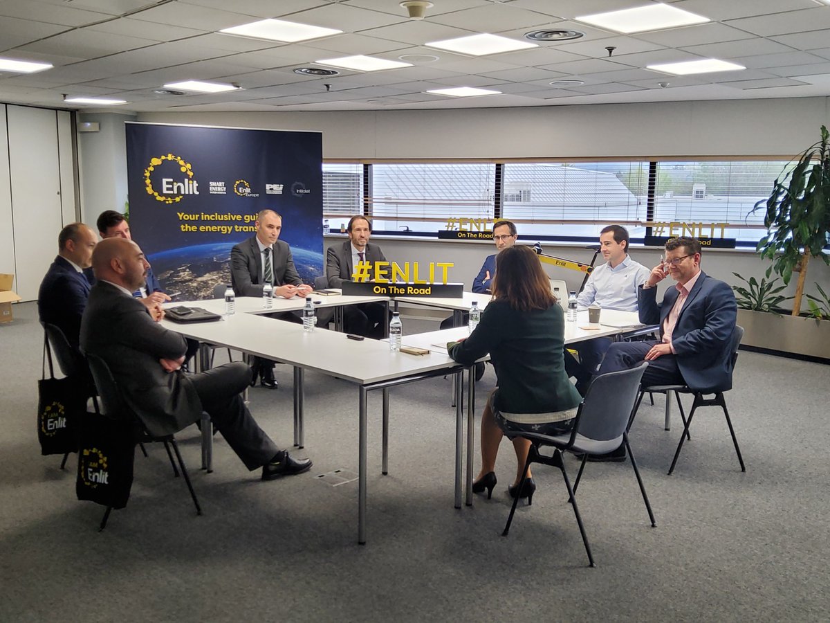 Cluster_Energia's tweet photo. ⚠️ #EnlitOnTheRoad has started with a morning session focused on the value chain of the "#SmartGridsBasqueCountry", chaired by ACE.
After being interviewed, #Lumiker, @ARIADNAGRID, @ormazabalglobal, @tecnalia, #ZIV, ACE and @iberdrola have participated in a roundtable discussion. https://t.co/zBsqNOpzVZ