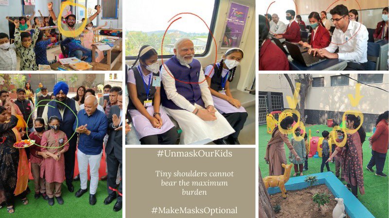 tanya_aggarwal1's tweet photo. Many think mask mandates are gone after Govt’s order lifting DM restrictions. This is INCORRECT.
One may think so b/c adults don’t mask but just take a look at kids in school.
SIGN NOW to #UnmaskOurKids & #MakeMasksOptional 👉🏼 https://t.co/hAX4PslTjJ
@MoHFW_INDIA @PMOIndia https://t.co/ZK9J0txcZX
