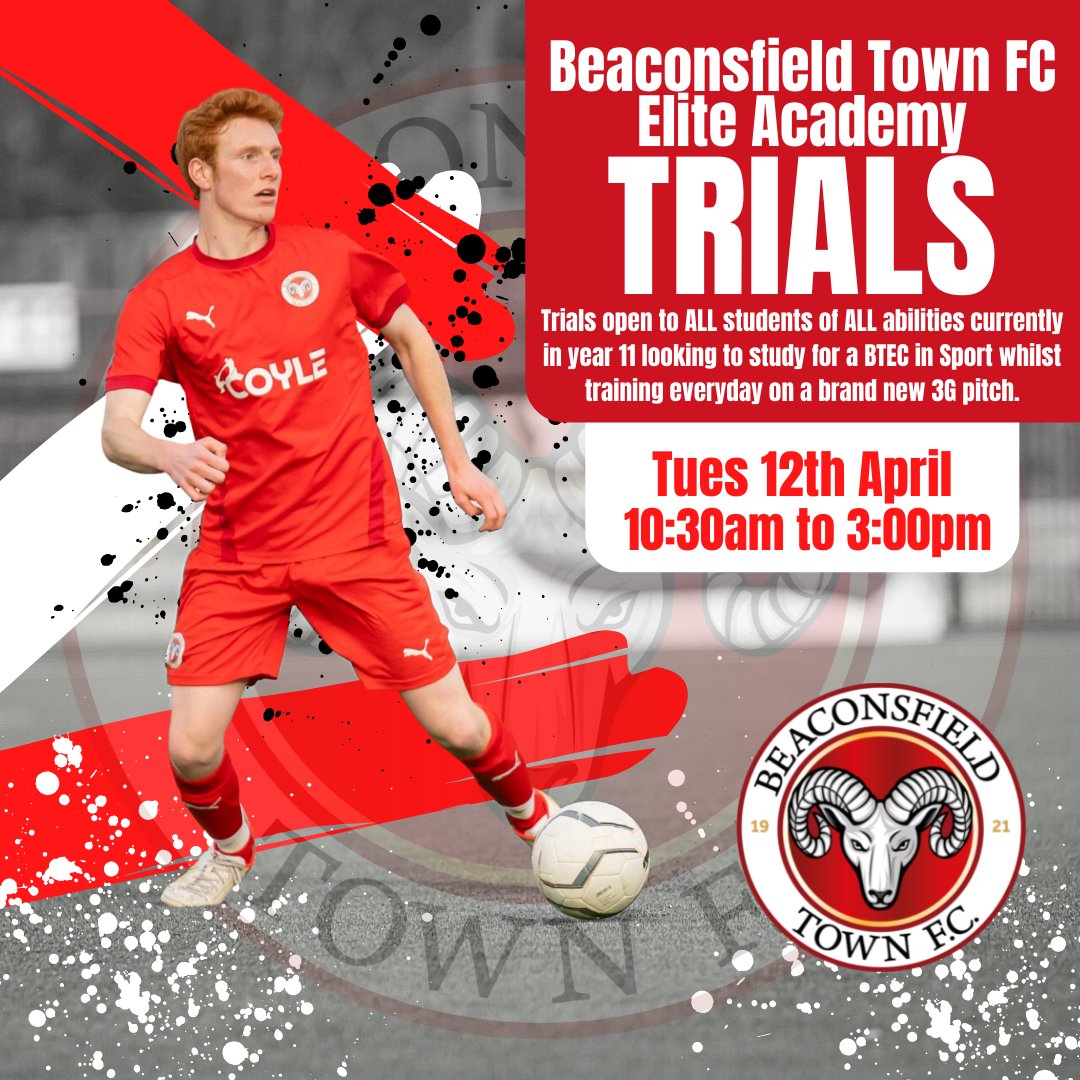 🚨Academy Trials Update 🚨

It's the news you've been waiting for...Sign up now open!

If you're interested then fill out the below and be with us on the 12th!

eventbrite.co.uk/e/305024415237

#BTFC #YoungRams 🐏