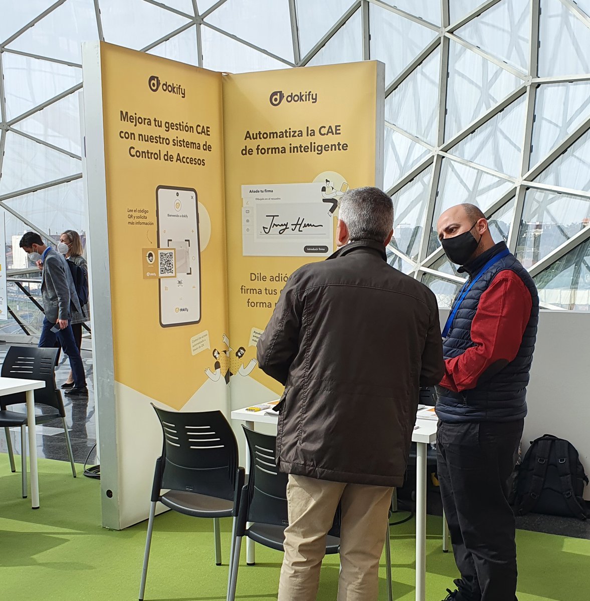 dokify's tweet photo. Seguimos en el encuentro de #Laboralia. Muy buenas sensaciones al volver a un evento presencial. 

👉 No te pierdas nuestra charla a la 13h30 en la plata 3: 

"Digitaliza tu gestión preventiva, reduce los riesgos y elimina el papel" 

 #dokify #CAE #Prevencion #seguridadysalud https://t.co/dOuKkxCBkX