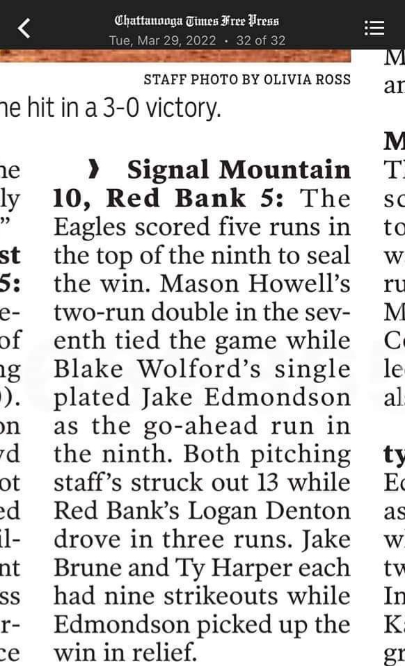 Congrats again to <a href="/Signalbaseball/">Signal Baseball</a> on pulling out the WIN at Red Bank! ❤⚾️🦅 #SMMHSsoars