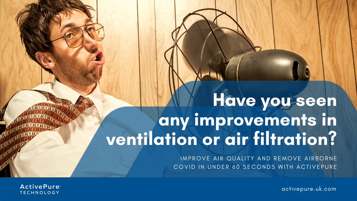 activepureuk's tweet image. Seen any improvements in #ventilation or #airfiltration at your #work, #surgery, #hospital or #school? If the answer's no, take a look at #ActivePure to provide better &amp;amp; safer air 24/7 bit.ly/3nI7dao #CleanIndoorAir #IndoorAirQuality #IAQ #HealthySpaces #FilteredAir