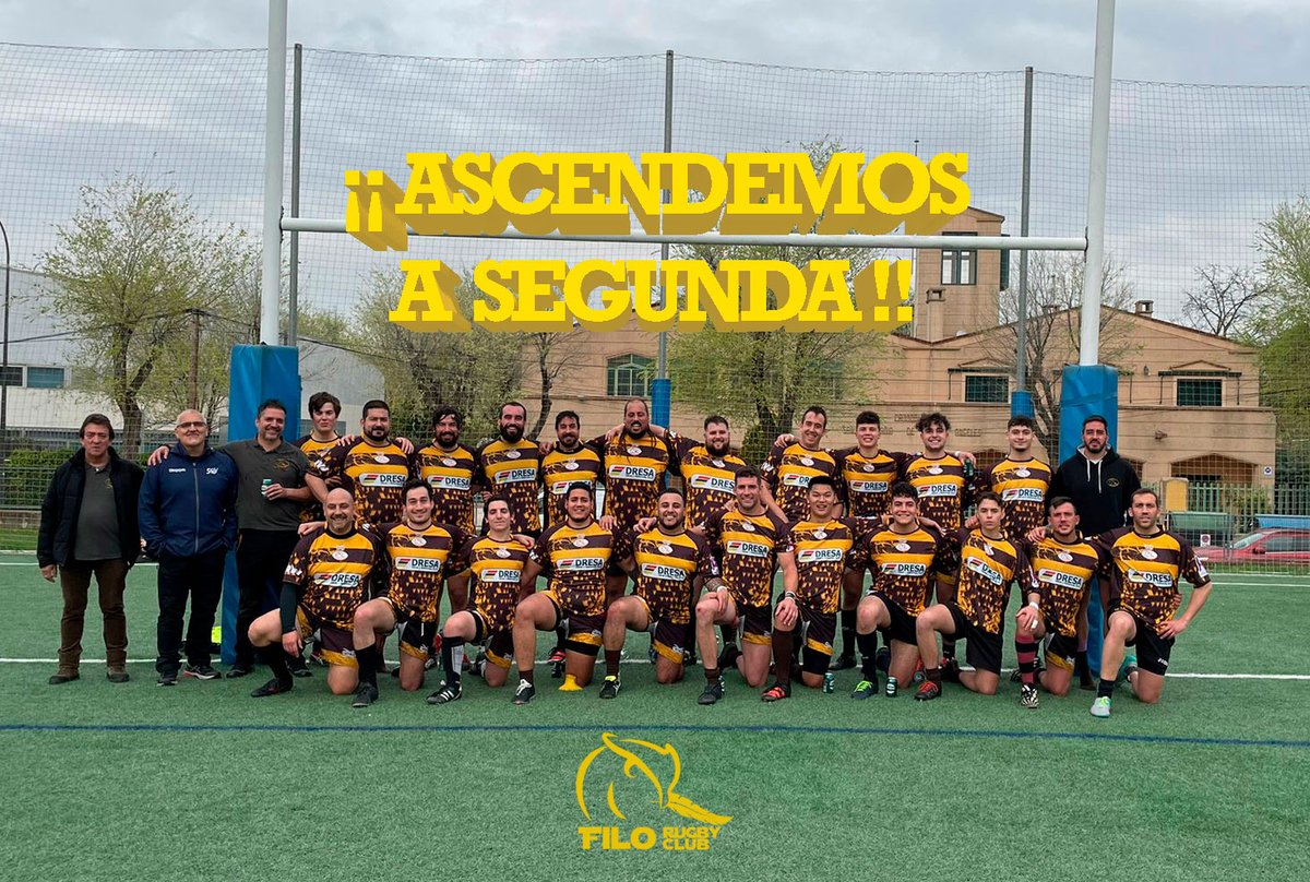 filo_rugby_2019's tweet photo. #FiloMAS // ¡EL FILO YA ESTÁ EN 2ª, UN PASO MÁS CERCA DEL OBJETIVO!

El pasado sábado, 26 de marzo de 2022, nuestro Sénior masculino logró su segundo ASCENSO🏅 en tres temporadas, a pesar de la pandemia

El 9/10 de abril🔜FINAL DE LIGA🏆 en #ElBercial 

#AúpaFilo https://t.co/2w9lV77Vyz
