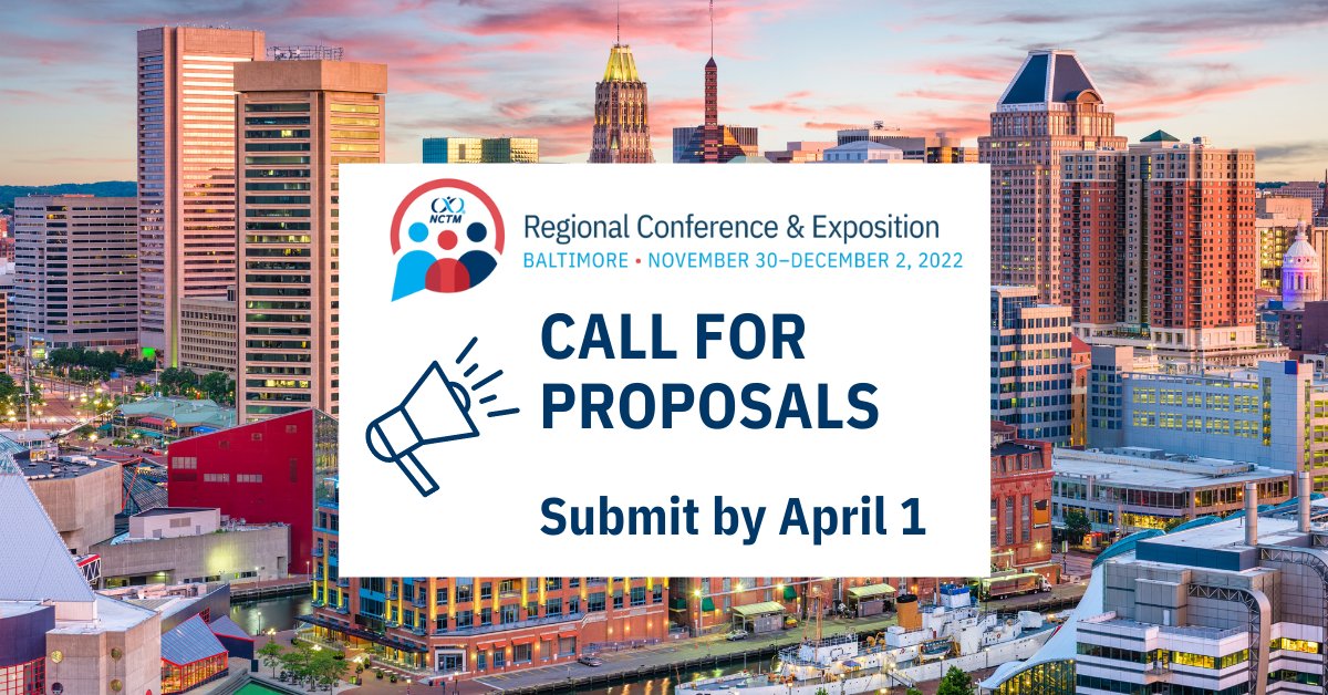 NCTM on Twitter "ICYMI The deadline to submit your proposal for the