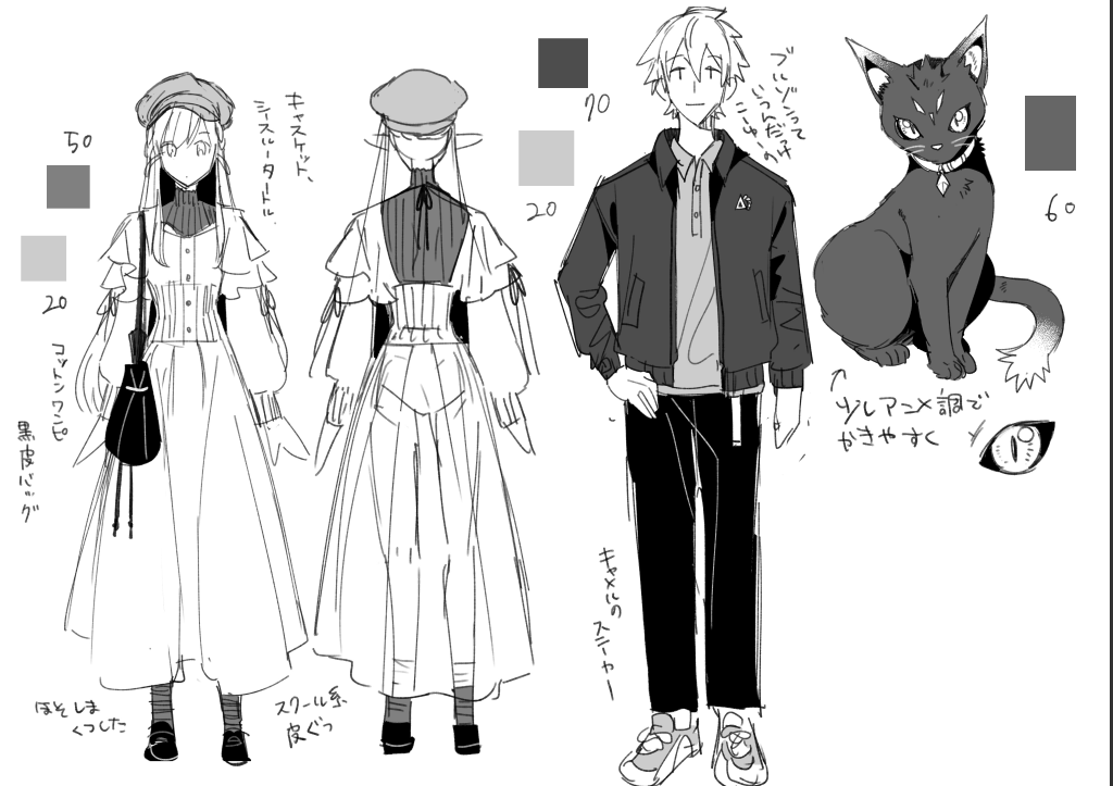 今回の青森旅行のお洋服設定です
例の猫の正体は、是非本編をご確認ください!
https://t.co/hEU5W5Jvj4 
