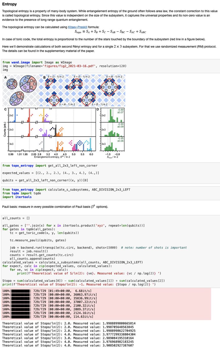 evgeniyzhe's tweet photo. @n_astrakhantsev @dmitry_grinko Aleksandr Berezutskii and me are 2nd at #QHack2022 @qiskit challenge reproducing @GoogleQuantumAI  @PedramRoushan paper on anyons in toric code simul https://t.co/iMWuxUbyMJ 
31 qubit simul on Mac. Hope to release real hardware results. Stay tuned https://t.co/qKA26xDtV2