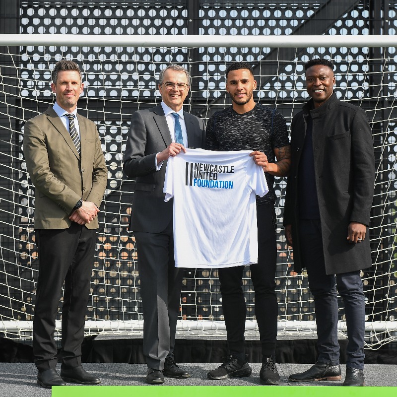NU_Foundation's tweet photo. Welcome to 𝗡𝗨𝗖𝗔𝗦𝗧𝗟𝗘, powered by @NewcastleBSoc, the new home Newcastle United Foundation.

Our hub for education, wellness, sports and recreation is now open for our community 💙