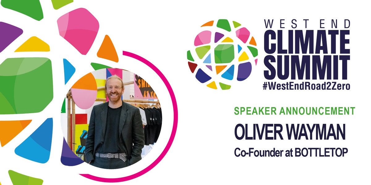 We are delighted to announce that Oliver Wayman @Bottletoppers @thetogetherband will be chairing our Occupier panel at our inaugural West End Climate Summit in April, an integral event in the Sustainability calendar eventbrite.co.uk/e/west-end-cli… #RegisterNow #WestEndRoad2Zero