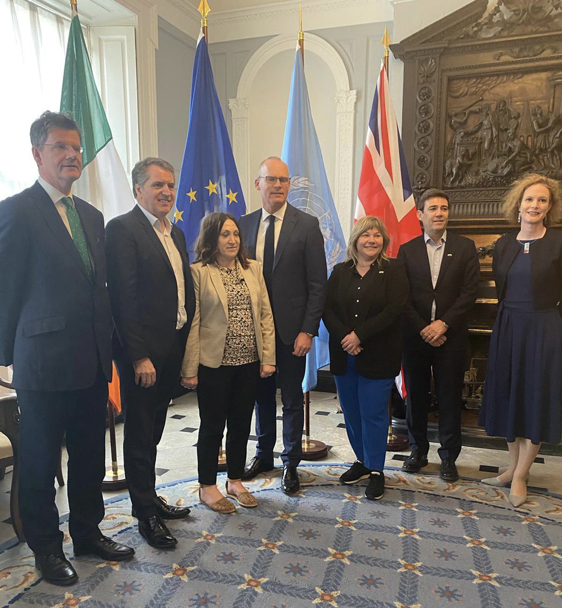 Consulate General of Ireland, Manchester (@irlnorthengland) on Twitter photo Great meeting today in Dublin between Minister <a href="/simoncoveney/">Simon Coveney</a> and <a href="/MetroMayorSteve/">Steve Rotheram</a> and <a href="/MayorofGM/">Mayor of Greater Manchester</a>. Mayoral visit is key to furthering our ambitions for closer relationship. Great meeting today in Dublin between Minister <a href="/simoncoveney/">Simon Coveney</a> and <a href="/MetroMayorSteve/">Steve Rotheram</a> and <a href="/MayorofGM/">Mayor of Greater Manchester</a>. Mayoral visit is key to furthering our ambitions for closer relationship.