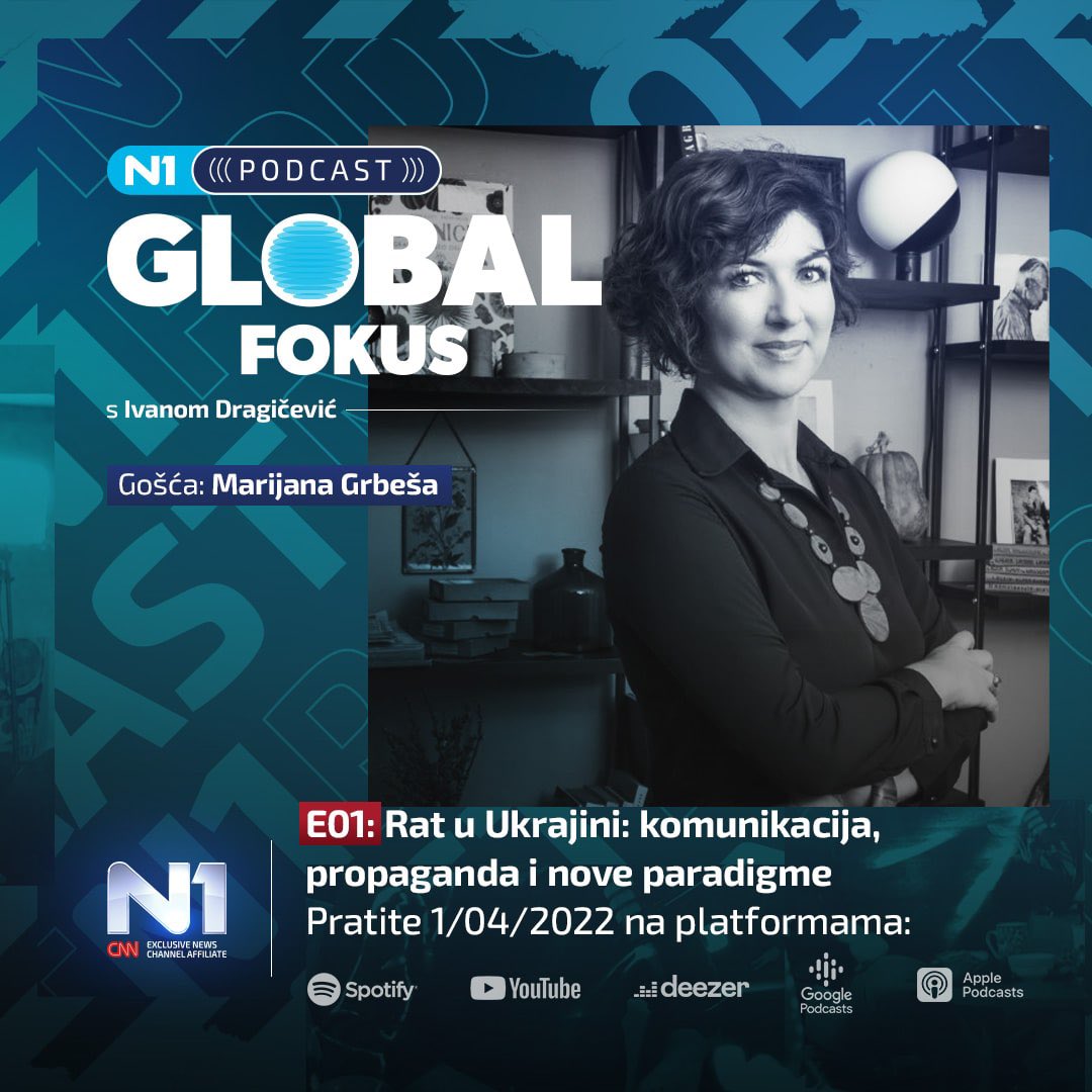 ivdragicevic's tweet photo. Ponosna na novi projekt i novi format. Od petka 01/04 #GlobalFokus #podcast @N1infoZG
Startamo s tri epizode. Kao prvu najavljujem onu s #FPZG generacijom @GrbesaMarijana https://t.co/BRM89rxYWh