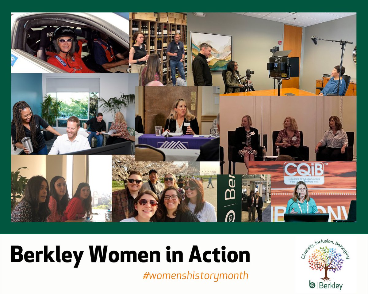 This #WomensHistoryMonth, we acknowledge the dynamic work that the women of Berkley do. Here are just a few of our #Berkley women in action representing Berkley Companies including: <a href="/BerkleyClassics/">Berkley One Classics</a> <a href="/BerkleyOne/">Berkley One</a> <a href="/PEIComp/">Preferred Employers</a> <a href="/BerkleyLifeSci/">BerkleyLifeSciences</a> <a href="/WRBMAG/">Berkley Mid-Atlantic Insurance Group</a> <a href="/BerkleyEspana/">Berkley España</a> <a href="/KeyRiskWorkComp/">Key Risk</a>