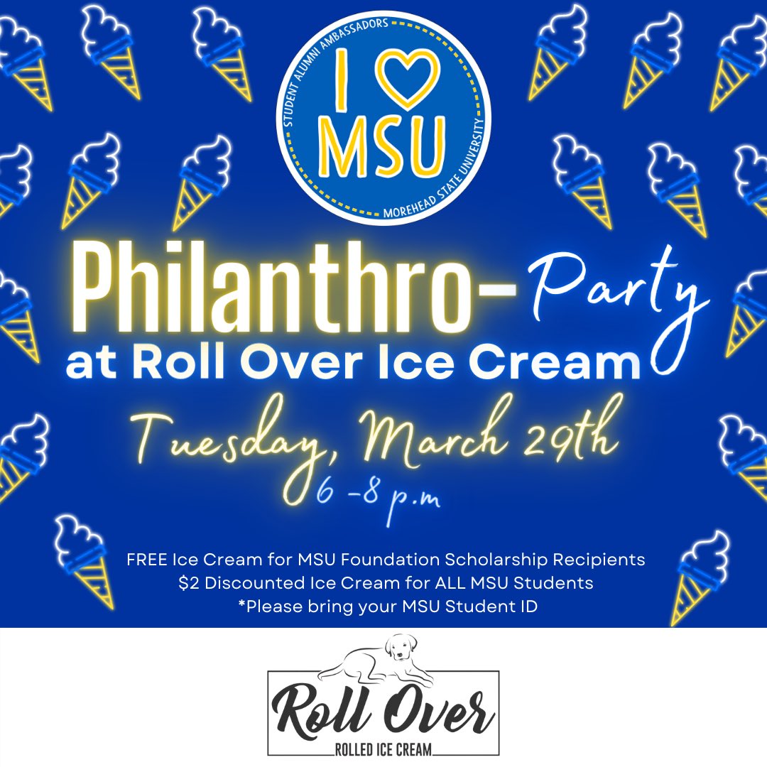 Tonight is the night!! Please join us for discounted ice cream over at roll over!💙🍦