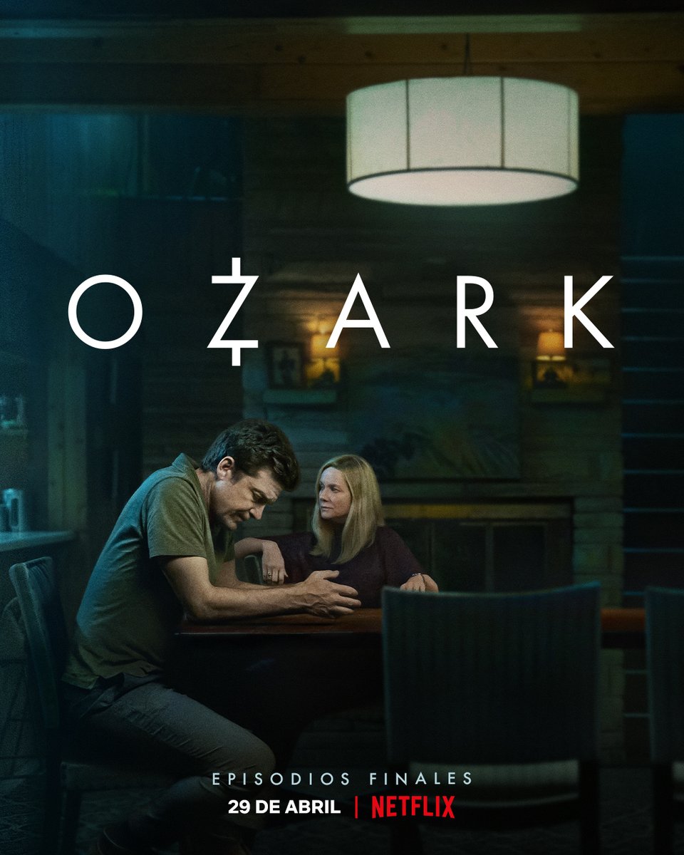 NetflixLAT's tweet photo. Este póster dice mucho… Están en peligro. Los episodios finales de ‘Ozark’, 29 de abril en Netflix. https://t.co/OGc2HneMko