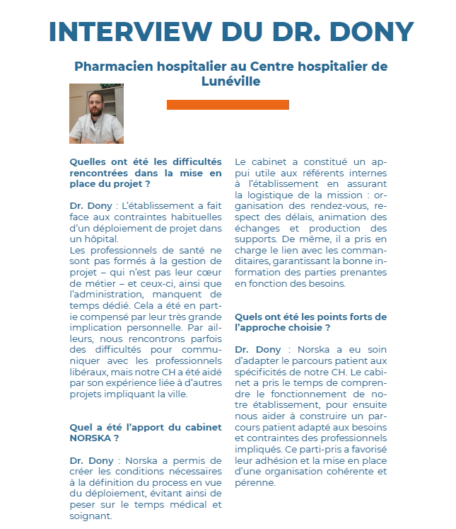 Expérimentation AKO@dom-PICTO : un travail de co-construction avec les équipes hospitalières est nécessaire pour mettre en place une organisation efficiente. 

👇Retour d'expérience du Dr. Dony, Pharmacien hospitalier au CH de Lunéville