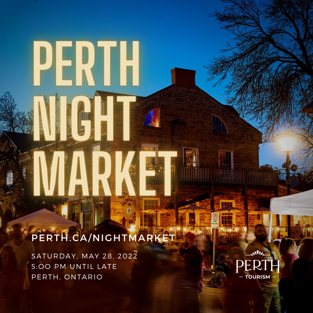 Psssst...did you hear the news?

The Perth Night Market is coming back on Saturday, May 28! Mark your calendars, and keep an eye on perth.ca/nightmarket for more details.

#perthnightmarket