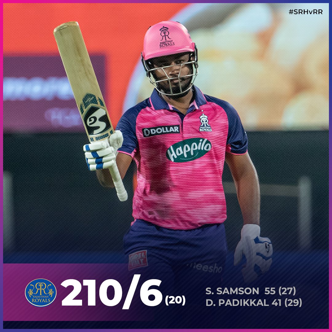 rajasthanroyals's tweet photo. What a start! Onto the bowlers now. 💪

#HallaBol | #TATAIPL2022 | #SRHvRR https://t.co/dXKplJKv8A
