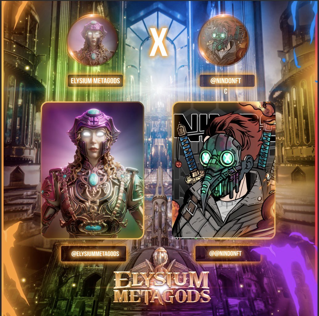 NindoNFT's tweet photo. 🦸‍♀️Elysium Metagods WL Spots GIVEAWAY

3x #Whitelist for Elysium

Rules:
🔹Follow @ElysiumMetagods @nindonft
🔹RT &amp;❤️
🔹Tag 3 frens
Elysium team release the first game interface to be tested today, remember to join their AMA at 3pm EST(Prizes🎁)!

⏳24hrs #nftgiveaway #nft #web3 https://t.co/bZzJQY4z1Y