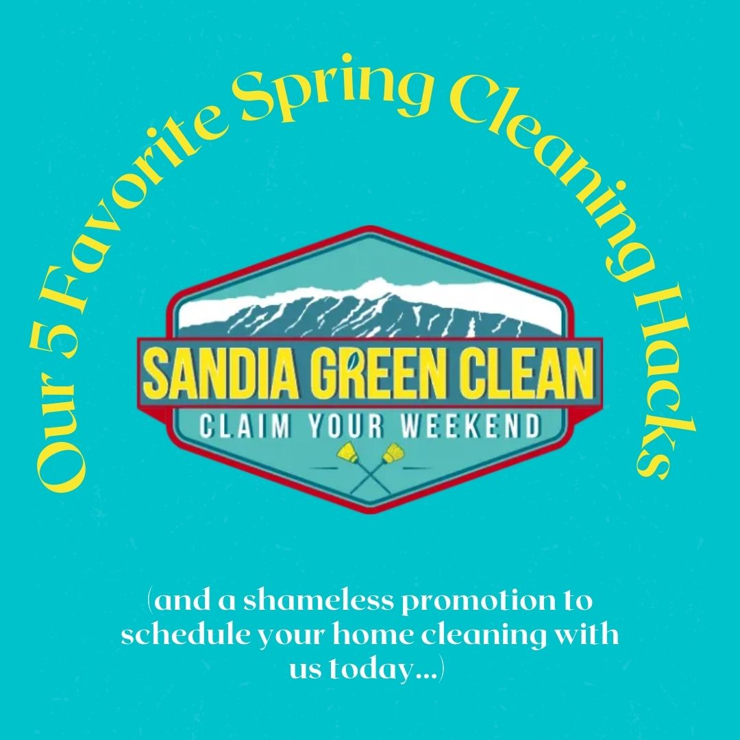 sandiaclean's tweet photo. While the biggest spring cleaning hack is getting your home on our cleaning schedule so that you don't have to do ANYTHING, here are 5 other (fast and easy) spring cleaning hacks that you can tackle while you wait for our team to show up to your home. https://t.co/6gquT8Rwg5 https://t.co/iAPyXzgcVE