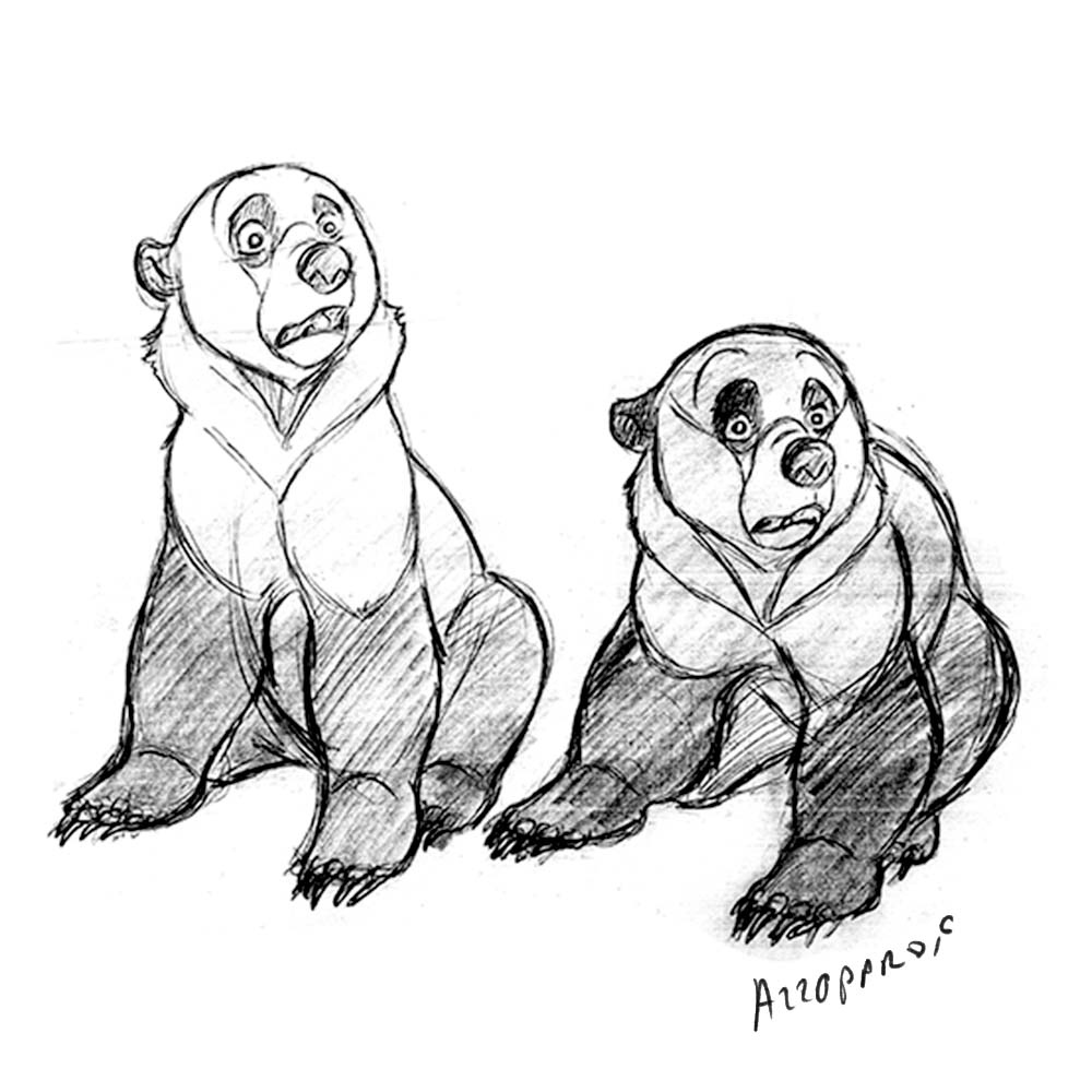GreggAzzopardi's tweet image. Here are two animation drawings from keys in one of my scenes in Brother Bear. ⁠

⁠Do you remember which scene this is :) ?⁠

⁠
Enjoy!
⁠⁠
#2danimation #traditionalanimation #animatorsofinstagram #penciltest #animation #disneyanimation