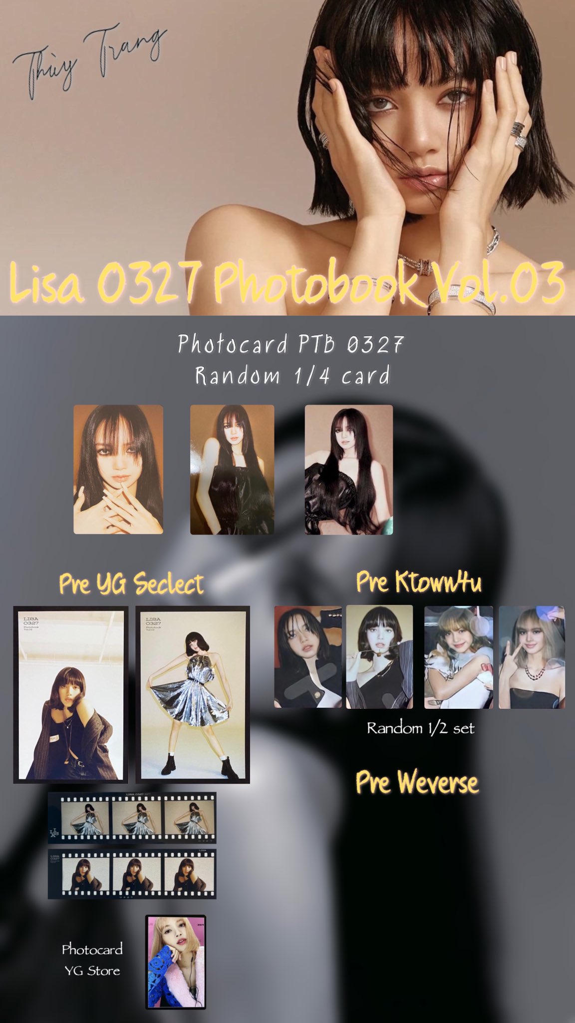 X 上的PiNgô:「Wishlist POB & Photocard Lisa 0327 Photobook Vol.03