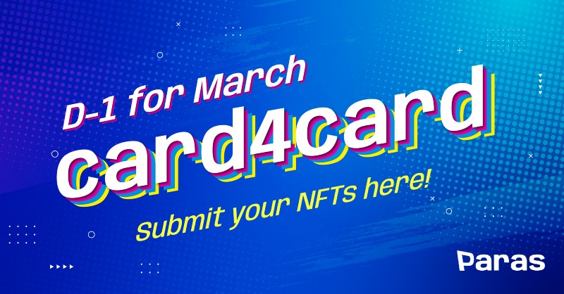 NarrativeHQ_'s tweet photo. Have you joined the fun yet, guys?
Reply with your fantastic purchase from the #Card4card event below!

Don’t miss the chance to sell &amp; purchase those extraordinary NFTs from Paras creators at a very low price🤑.

📢Submit your arts or collect one TODAY📢