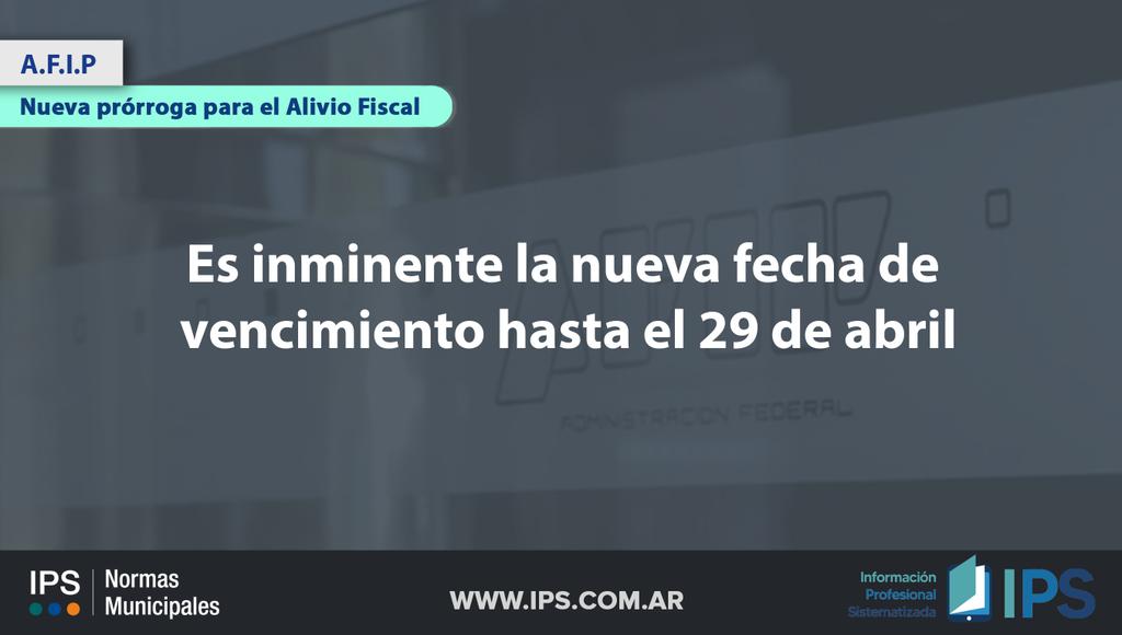 IPS_AR's tweet photo. #AFIP 
Nueva prórroga para el Alivio Fiscal https://t.co/r2rMr8uoAr
#prorrogafiscal #deudas #impuestos https://t.co/iTz82W7HeA