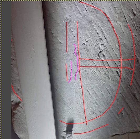 RiverBulbourne's tweet photo. @MedievalG @DrClaringtons @leicestercofe I've found at least 2 possible such crosses at original head height on the tower of St Peters Berkhamsted, consecrated 800 years ago. One may have figure on it? Other is daisywheel in circle. Would they all be in the same style? https://t.co/oWPl7HbdwM