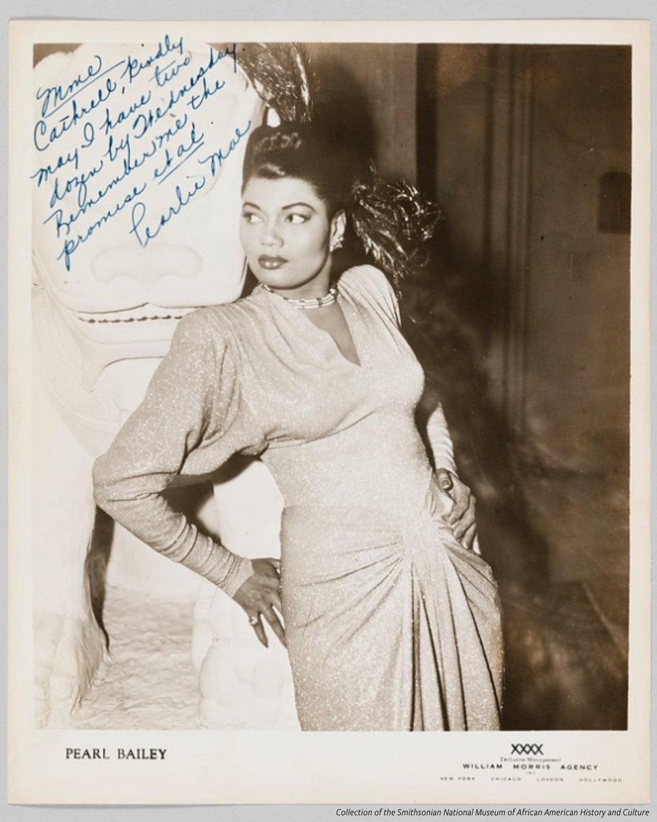 Pearl Bailey, born #OnThisDay in 1918, was a Tony Award &amp; Daytime Emmy award-winning actress. She was also the recipient of the Screen Actors Guild Life Achievement Award in 1976, and the Presidential Medal of Freedom in 1988. #APeoplesJourney