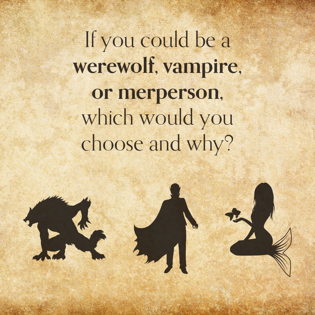Centre4Fantasy's tweet photo. #TweetUs: If you could be a vampire, werewolf, or merperson, which would you choose and why? #FantasyQuestion #OxfordCentreForFantasy https://t.co/uee1cVpLPW