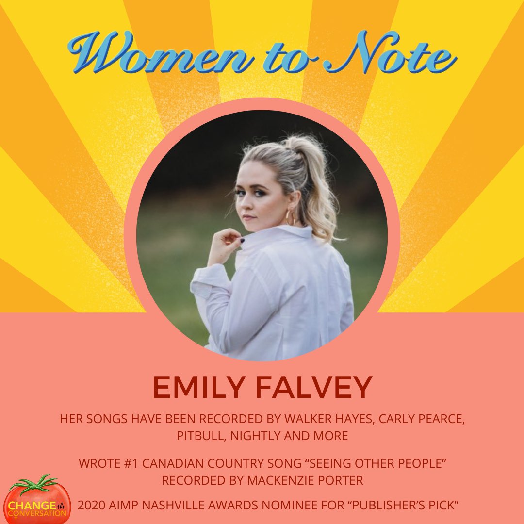 Songwriter <a href="/emilykfalvey/">emily falvey</a> has had her songs recorded by a number of artists including Walker Hayes, Carly Pearce, Pitbull, Nightly, Vicetone, Katelyn Tarver and more.