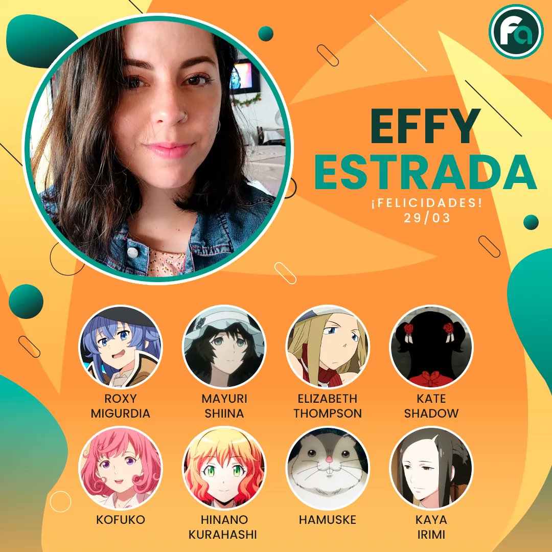 funianime's tweet photo. ⭐ Hoy es el cumpleaños de la actriz de doblaje @EstradaEffy 🇲🇽
🥳🎈¡Muchas Felicidades!🥳🎈 https://t.co/EWF7yJxAG2