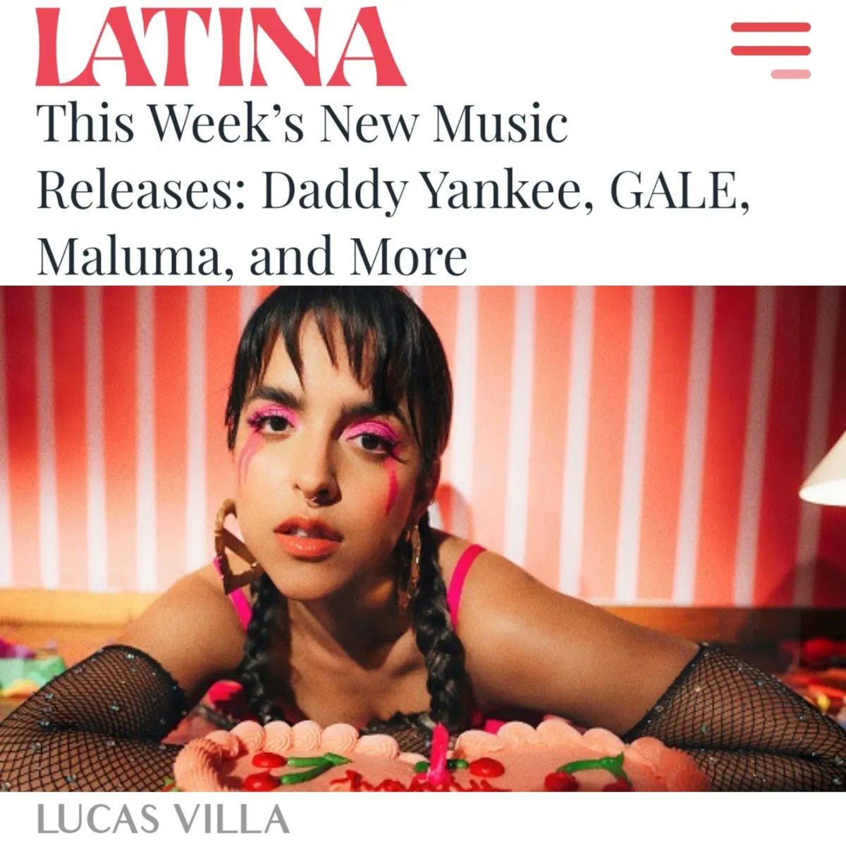For last week's @latina new music picks, I interviewed rising stars @gale_oficial & @veronique956 + the @daddy_yankee & bad bunny dream collab, @sebastianyatra, @maluma, @villanomalandro + more 🎧 latina.com/this-weeks-new…