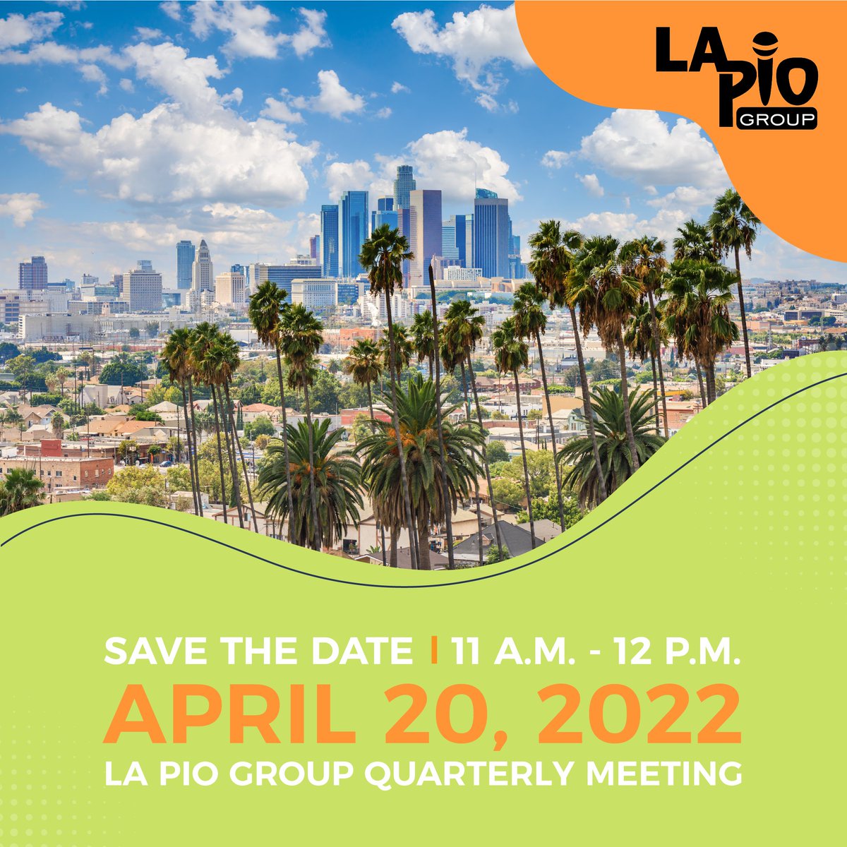 GreaterLAPIO's tweet photo. It’s been a while since our last quarterly meeting, but the planning committee has been working on a great opportunity to bring us together again. Join us on Wednesday, April 20th at 11 am for our virtual Spring Quarterly meeting. https://t.co/gdGcgyoQaA #LAPIOmeets https://t.co/eZNA6jcSdK
